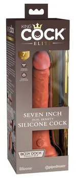King Cock Elite KCE 7 Dual Density silikonski model Tan 21 cm