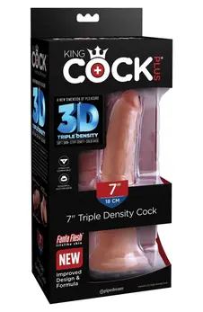 King Cock Plus Model KCP 7 Intimate Device Triple Density Tan 21cm