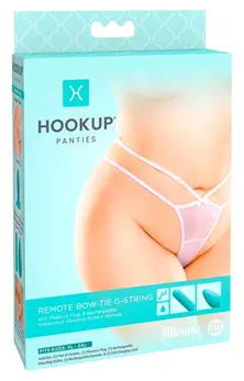 HookUp Panties Remote Bow-Tie G-String XL-XXL Wireless Vibrating Set