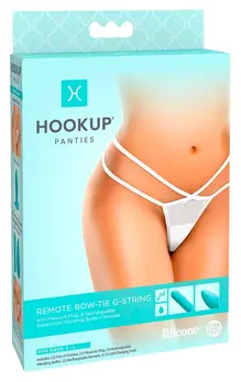 HookUp Panties Remote Bow-Tie G-String S-L with Wireless Bullet Vibrator