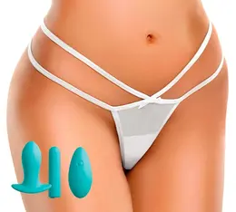 HookUp Panties Remote Bow-Tie G-String S-L with Wireless Bullet Vibrator