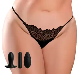 HookUp Panties Lace Peek-a-Boo Remote Set XL-XXL | Discreet Vibrating Briefs