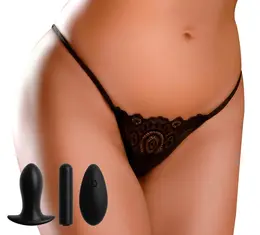 HookUp Panties Remote Lace Briefs S-L with Wireless Vibration System