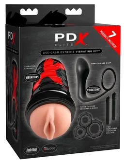 PDX Elite Vibrirajući sistem set 7-u-1 sa stimulacionim dodacima