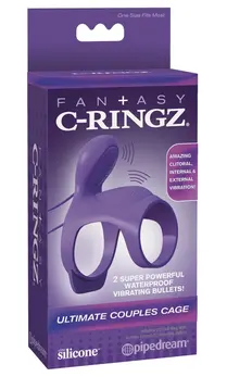 FCR Ultimate Couples Cage Silicone Intimate System with Vibrations Black