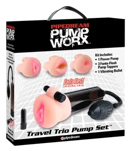 Pipedream Pump Worx Travel Trio vakuum sistem sa 3 rukava 20,5 cm