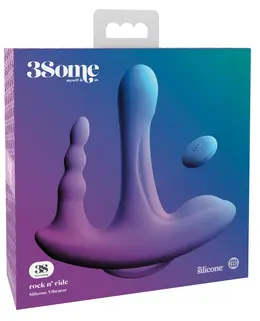 Pipedream Rock N' Ride Triple Action Vibrator Silicone 17.8cm Purple