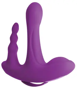 Pipedream Rock N' Ride Triple Action Vibrator Silicone 17.8cm Purple