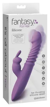 Fifty Shades of Her Thrusting Silicone Rabbit intimni sistem, 24 cm, roze