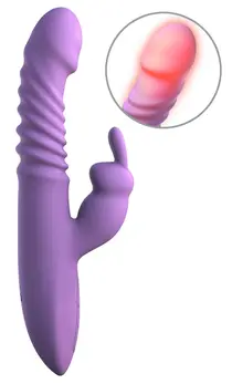 Fifty Shades of Her Thrusting Silicone Rabbit intimni sistem, 24 cm, roze