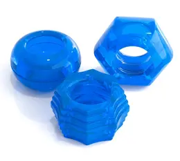 CalExotics Deluxe Ring Set Blue - Flexible Intimate Rings Trio