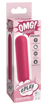 OMG! Bullets #Play B Mini Rechargeable Vibrating Device, 10 Modes, Purple
