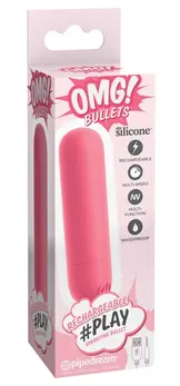 OMG! Bullets Play B Compact 10-Mode Rechargeable Vibrating Device Purple