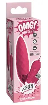 OMG! Bullets Fun Intense 20-Mode Silicone Vibration Device Pink 7.6cm