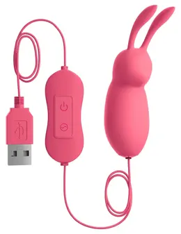 OMG! Bullets Vibrating Mini Device with Rabbit Ears, 20 Modes, Pink