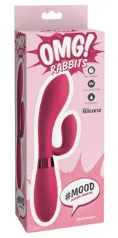 OMG! Mood Silicone Dual-Motor Intimate Device, Violet, 21.2 cm