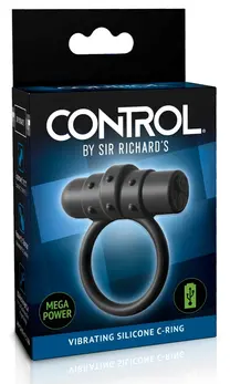 SRC Silicone Rechargeable Vibrating Ring 10 Modes Black