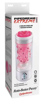 Pipedream Roto-Bator White/Pin Rotating Intimate Device 24.1cm