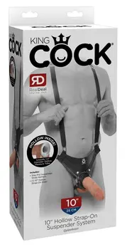 King Cock KC10 Šuplji Podesivi Sistem Pojasa Crna 20 cm
