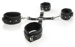 FFSLE Cumfy Hogtie Black Adjustable Padded Restraint Set