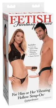 FFSFHOH Vibrirajući Hollow Strap-On Sistem 17 cm - Podesivi Pojas