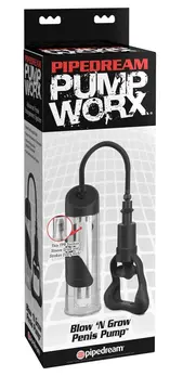 Pipedream Blow-N'-Grow Vacuum Training Pump Transparent 23.5 cm