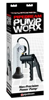 Pipedream Max-Precision Power Pump sa Manometrom 22.5cm Crna