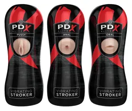 Pipedream PEE Vibrirajući Stroker Intimna Mašina 17.5cm TPR Crna