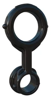 FCR Ironman Duo Support Ring Set TPR Black, Adjustable Sizes