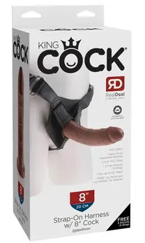 Kink by Doc Johnson Strap-On System 20.3cm Brown Adjustable Harness