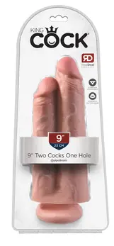 Pipedream King Cock 9 Model Dual-Entry System PVC 22.9cm Beige