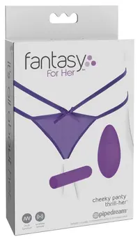 Fifty Shades of Grey Petite Panties Set sa Daljinskim Upravljanjem i Bulletom Crna