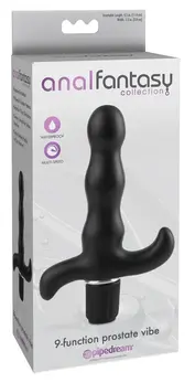 AFC 9-Function Prostate Wellness Device B, Black, Waterproof, 16.5 cm
