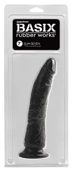 BRW Slim Seven Dark Intimate Machine with Suction Cup 20.5 cm PVC