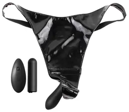 Fetish Fantasy Series Remote-Controlled 10-Mode Intimate Panty, Black, Adjustable