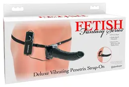 FFS Deluxe Penetrix Dvostrani vibrirajuci strap-on sistem, Crna, PVC