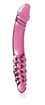 Pipedream Icicles No. 57 Ružičasti stakleni intimni masažer 12 cm