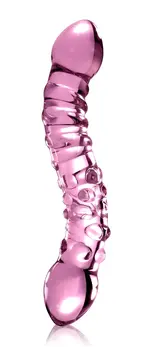 Pipedream Icicles No. 55 Ružičasti stakleni intimni masažer 19.5cm