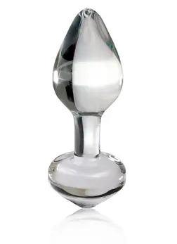 Pipedream Icicles No. 44 Stakleni masažni čep 8 cm Transparentan