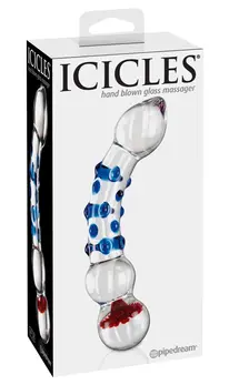 Pipedream Icicles No. 18 Glass Massage Wand Clear/Blue 17.5 cm