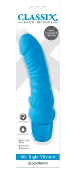 Mr. Right Blue Vibrating Intimate Device, 19 cm, Multi-Speed, Waterproof