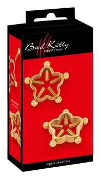 Bad Kitty Golden Flower Adjustable Nipple Jewelry Stainless Steel