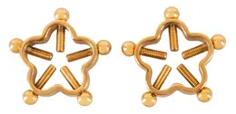 Bad Kitty Golden Flower Adjustable Nipple Jewelry Stainless Steel