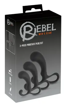 Rebel Prostate Plug Set 3-Piece - Ergonomic Silicone Anal Training Kit