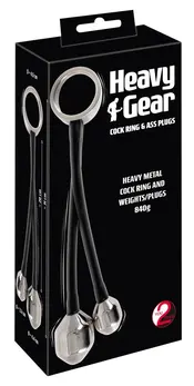 Mystim Heavy Gear Dual Plug Intimate System Metal & Silicone 31cm