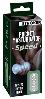 Stroker Pocket Intimate Machine Speed Transparent, Compact 13 cm TPE