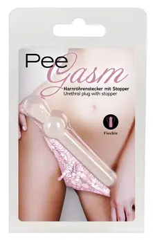 Mystim Peegasm Silicone Hollow Dilator Flexible Stopper 6.7 cm Pink