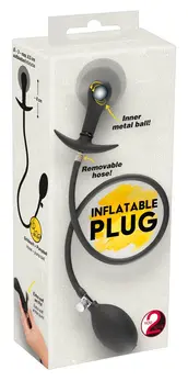 You2Toys Inflatable Plug Metal Core Black 8cm Silicone Training Model