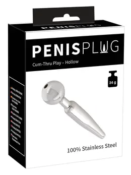 Mystim Cum-Thru Stainless Steel Hollow Urethral Sound 6.7 cm