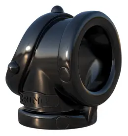Pipedream Rock Hard Dual Support Ring, Soft TPR, Black, 7 cm